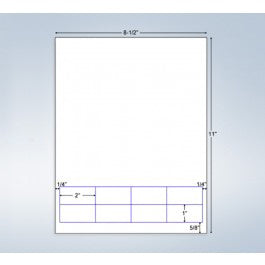 Integrated Label Form 8 Labels 2 x 1