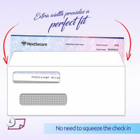 Double Window Envelopes Self Seal with Security Tint Inside Compatible with Quickbook and other Checks