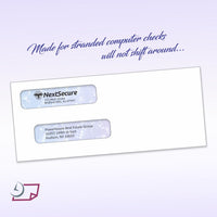 Double Window Envelopes Self Seal with Security Tint Inside Compatible with Quickbook and other Checks