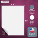 8-1/2" x 11", 1 Label, per Sheet, 8.5" x 11"