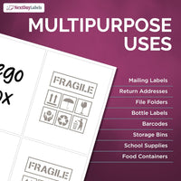 8-1/2" x 11", 4 Labels, per Sheet,4" x 5"