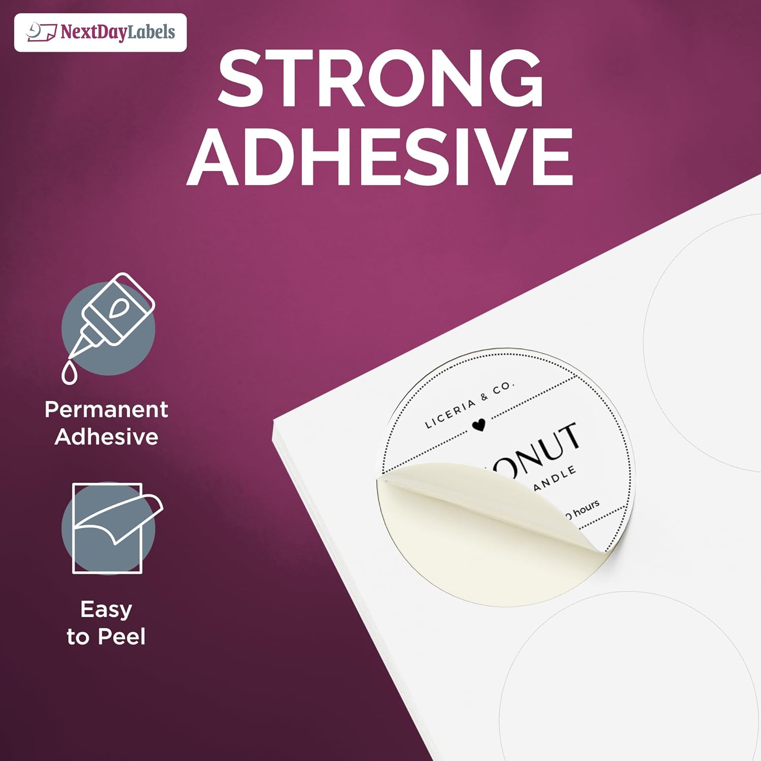8-1/2" x 11",6 Labels, per Sheet,3.33" Round