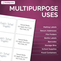 8-1/2" x 11", 6 Labels, per Sheet,4" x 3.3"