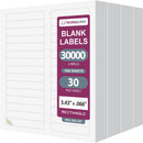 8-1/2" x 11", 30 Label, per Sheet, 2/3" x 3-7/16"