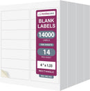 8-1/2" x 11" 14 Labels per Sheet 4 x 1-1/3 Each Label