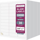 8-1/2" x 11"  30 Labels per Sheet 2.625" x 1" Each Label
