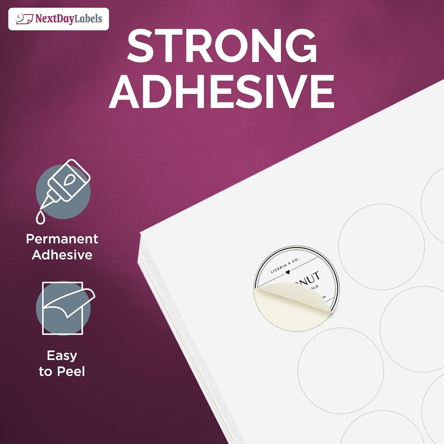 8-1/2" x 11" 108 Labels per Sheet 3/4" Round
