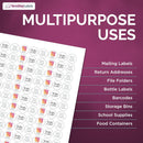 8-1/2" x 11" White Laser Labels, 108 Labels per Sheet, 3/4" Round