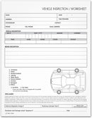 8-1/2 x 11" Vehicle Inspection Worksheet for Auto Haulers, 2 Part Carbonless Form.