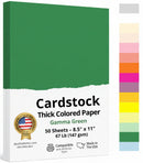 8-1/2 x 11" Letter, 67 Lb. Cover Card Stock, Gamma Green