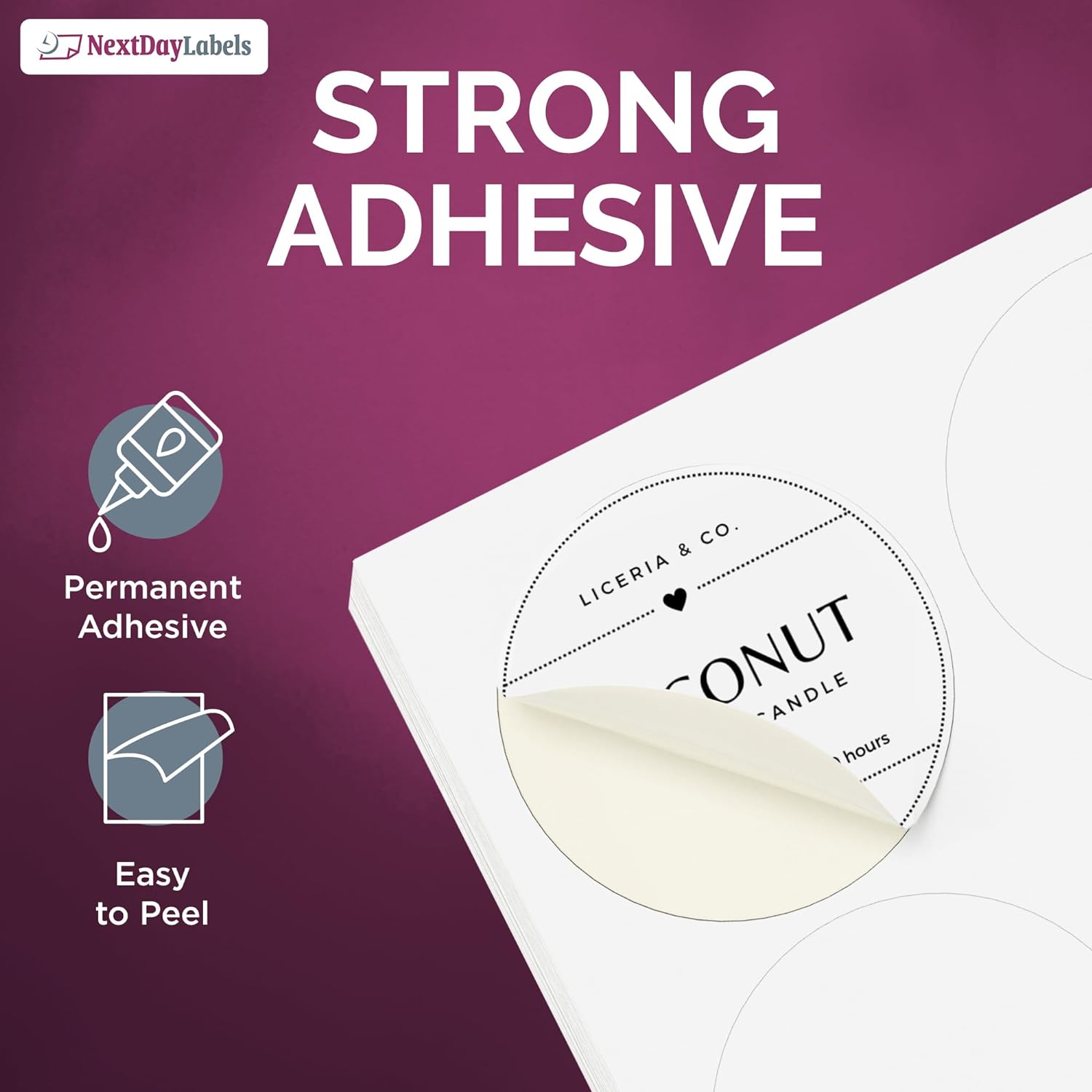 8-1/2" x 11" 30 Labels per Sheet 1.5" Round