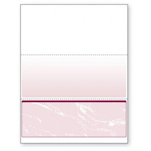 Blank Laser Bottom Check Paper, Burgundy