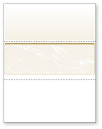Blank Laser Middle Check Paper, Gold
