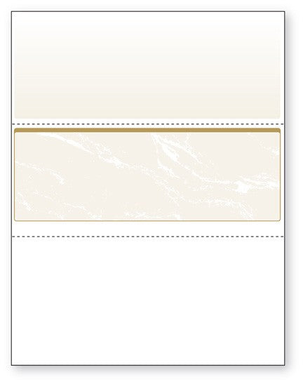 Blank Laser Middle Check Paper, Gold