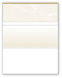 Blank Laser Top Check Paper, Gold