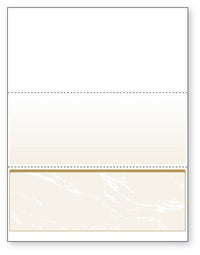 Blank Laser Bottom Check Paper, Gold