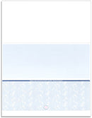 Blank Laser Bottom Check Paper, Blue