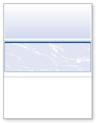 Blank Laser Middle Check Paper, Blue