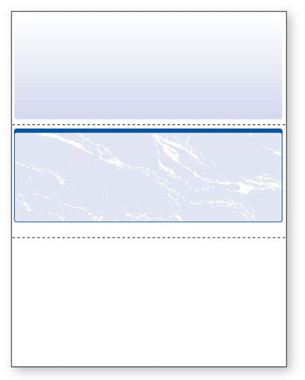 Blank Laser Middle Check Paper, Blue