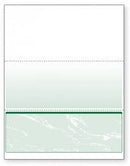 Blank Laser Bottom Check Paper, Green