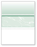 Blank Laser Middle Check Paper, Green