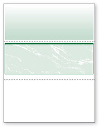 Blank Laser Middle Check Paper, Green