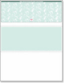 Blank Laser Top Check Paper, Green
