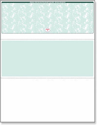 Blank Laser Top Check Paper, Green