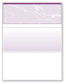 Blank Laser Top Check Paper, Purple