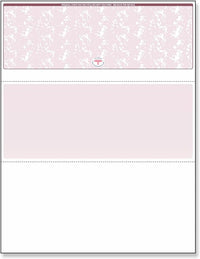 Blank Laser Top Check Paper, Burgundy