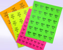 8-1/2" x 11" Pink Fluorescent 63 Labels per Sheet 1" Round