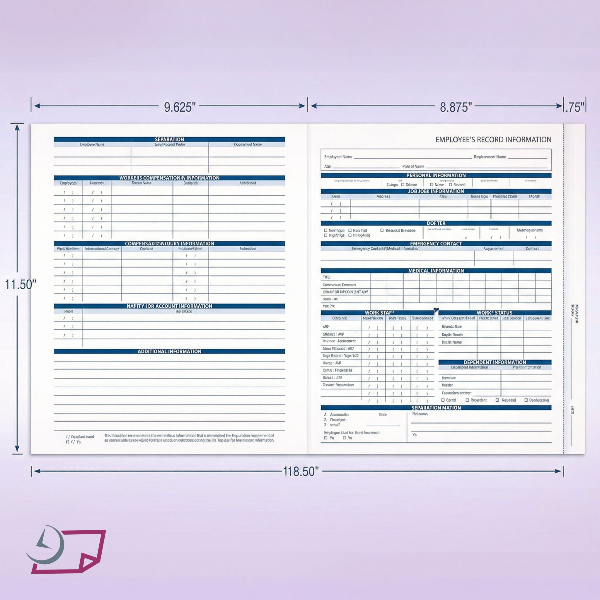 Employee Record Folders 9.5 x 11.5