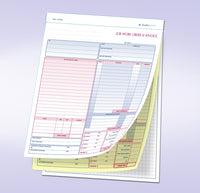 Job Work Order, Invoice & Grid Sheet, 2 Part Carbonless