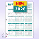 Work Tracker Attendance Calendar Cards 8 ½ X 11