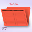 Real Estate Listing Folder, Right Panel List, Letter Size, Orange