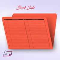 Real Estate Listing Folder, Right Panel List, Letter Size, Orange