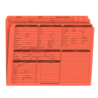 Real Estate Listing Folder, Right Panel List, Letter Size, Orange