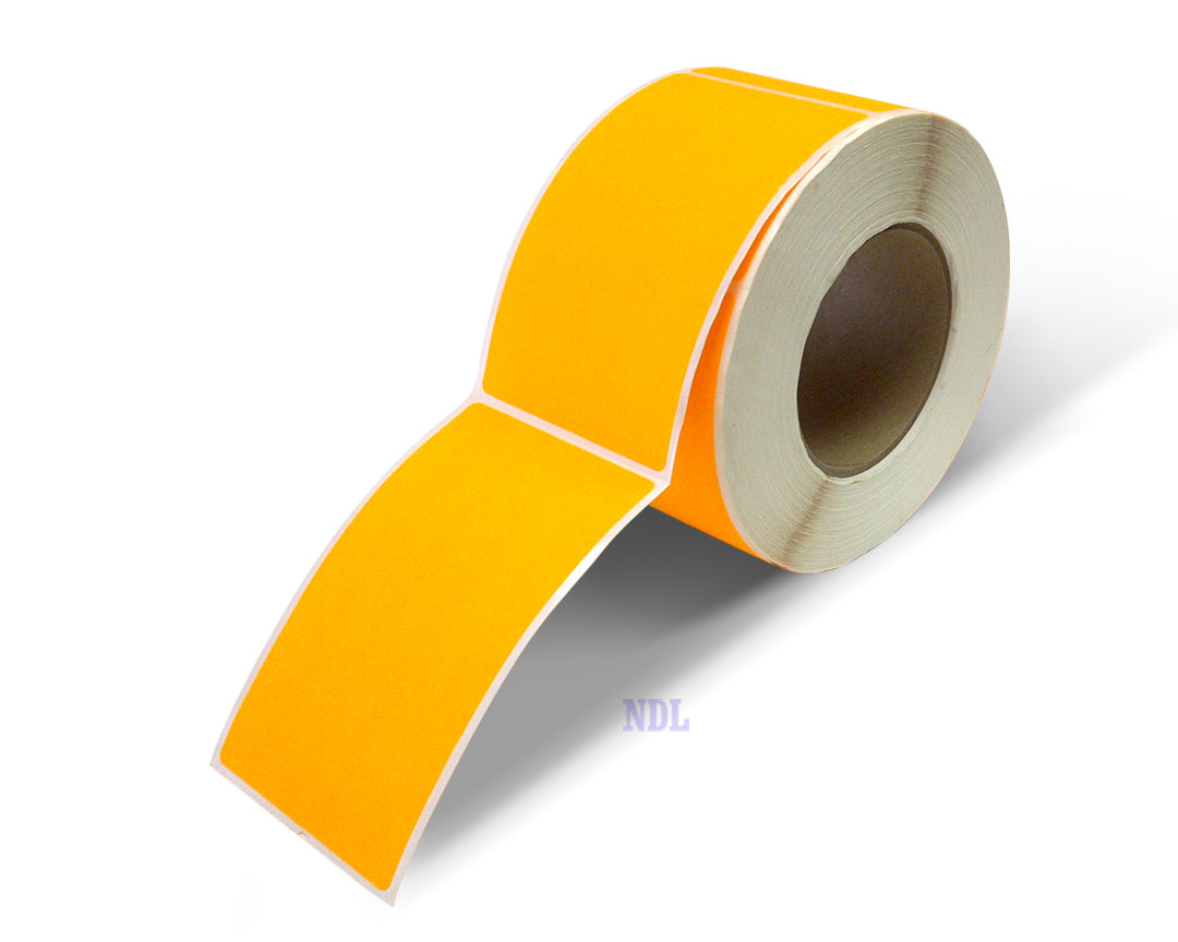 Rectangle Inventory Color Coding Labels - Orange - 3 x 5