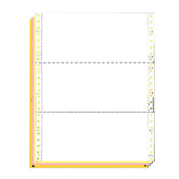 9-1/2 x 3-2/3" Continuous Computer Paper, Color, 4 Part, Side Perfs
