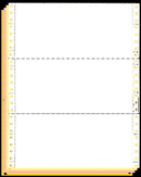 9-1/2 x 3-2/3" Continuous Computer Paper, Color, 4 Part, Side Perfs