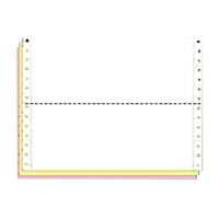 9-1/2 x 3-1/2" Continuous Paper, Color, 3 Part, Side Perfs
