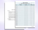 8-1/2 x 11" Patient Sign In Form, 2-Part NCR Carbonless, Blue