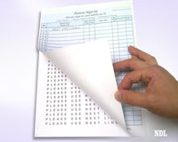 8-1/2 x 11" Patient Sign In Form, 2-Part NCR Carbonless, Blue