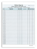 8-1/2 x 11" Patient Sign In Form, 2-Part NCR Carbonless, Blue