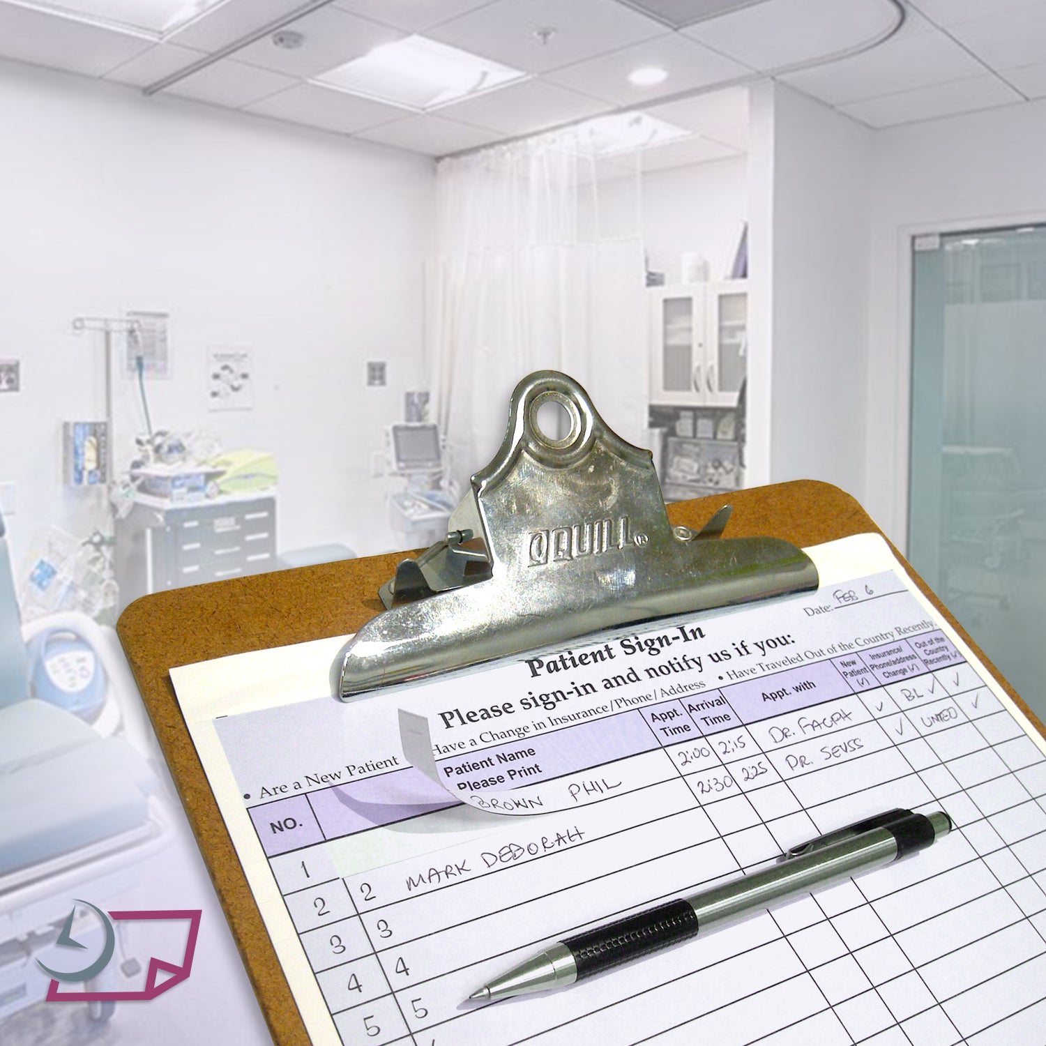 Patient Sign in Form Purple