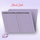 Real Estate Listing Folder, Right Panel List, Letter Size, Lavender