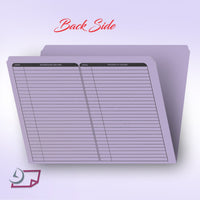 Real Estate Listing Folder, Right Panel List, Letter Size, Lavender