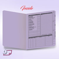 Real Estate Listing Folder, Right Panel List, Letter Size, Lavender