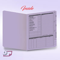 Real Estate Folder Right Panel List Letter Size, Lavender