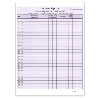 Patient Sign in Form Purple